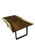 Modern Live Edge Dining Table With Steel Legs, Rustic Live Edge Dining Table With Steel Legs 3 small
