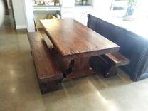 #0432 Rustic Cedar Dining Table 3 small
