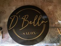Multi-Colored Steel Signs. 2 small