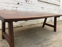 Walnut Coffee Table, Live Edge, Soft Mild Curves 2 small