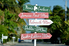 Destination Shamrock Sign. Directional Sign Post. Wedding Gift Idea. 1 small