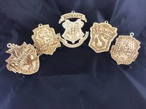Harry Potter Hogwarts Wood Laser Cut Christmas Ornaments Set Of Five 1 small