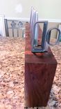Custom Made Walnut Vertical Hand Crafted Chef's Knife Block 3 small