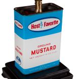 Vintage Mustard Spice Tin Lamp 3 small