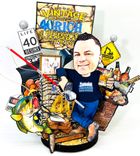 Aged To Perfection Whiskey And Cigar Birthday Cake Topper, Whisky Lover Personalized Gift 6 small