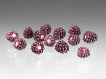 One Realistic Glass Boysenberry Sculpture, Hand Blown and Life-Sized 5 small