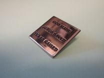Square Hat / Lapel Pins Christian Theme 2 small