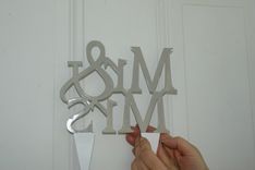 Cake Topper Word Letter Wedding Birthday Custom Example 2 small
