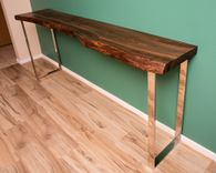 Live Edge Wood Slab Modern Rustic Console Table 3 small