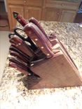 Rustic Walnut And Maple Knife Block 5 small