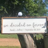 Wedding Farmhouse Framed Chalk Paint Pine Sign 1 small