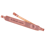 Customized Leather Rifle Sling Brown With Hand Tooled Design Slim Style Lightly Padded 1 small