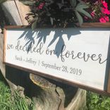 Wedding Farmhouse Framed Chalk Paint Pine Sign 3 small