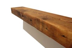 Rustic Fireplace Mantel Floating Wood Shelf 3 X 5 Reclaimed With Hardware 2 small