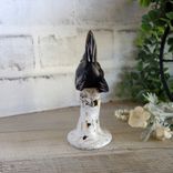 Courtly Songbirds Checked Figurine Black And White Stripes Decor 4 small