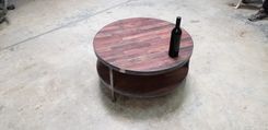 Wine Barrel Coffee Table  - Kolo - Made From Large Reclaimed California Oak Wine Tanks 2 small