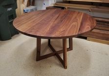 Custom Round Walnut Dining Table 5 small