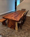 Live Edge Dining Table With A Hand Crafted Trestle Base 1 small