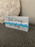 Boat Waves Lake Days Wood Sign 1 small