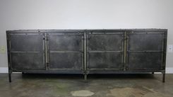 Modern Industrial Media Console, Steel Media Center, Credenza, Entertainment Center 3 small