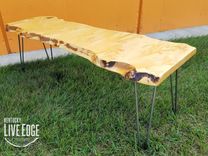 Live Edge Table- Coffee Table- Natural Wood- Natural Edges- Light Wood- Maple Slab- Mid Century 1 small
