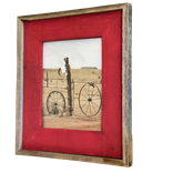 Barn Red Inset, Rustic Weathered Edge, 3.0" Wide, Barnwood Photo Frame 2 small
