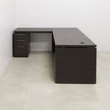 Custom Executive Office L-Shape Desk With Cabinet, Laminate Top - Denver L-Shape Desk 5 small