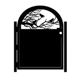 Decorative Steel Gate - Steel Panel Art - Outdoor Garden Gate - Metal Art - Birdie 2 small