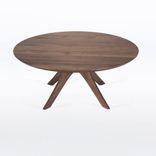 Round Coffee Table In Walnut "Kapok" 1 small