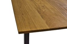 Oak Dining Table, Solid Wood Dining Table, Kitchen Table With Metal Legs, Farmhouse Dining Table 6 small