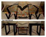 3-Pc Metal Overlay Table Set 1 small