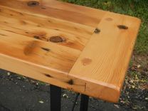 Reclaimed Wood And Welded Steel Console Table / Sofa Table 3 small