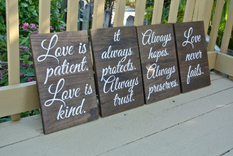 Wood Wedding Aisle Signs, Rustic Wooden Decor Wedding Ceremony 3 small