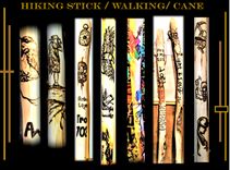 Wood, Cane, Custom Cane, Painted Cane, Retirement Gift, 2 small