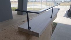 Country Style Floating Shelf With Metal Rail 2 small