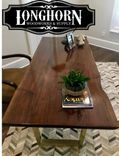 Modern Walnut Desk With Brass Base 2 small
