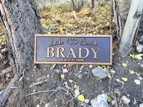 2d Routed Wood Last Name Sign 2 small