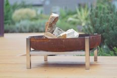 Solid Steel Fire Pit Parnidis Short 1 small
