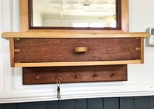 Entryway Mirror (Beech & Mahogany) 3 small