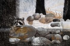 Wintry Woods  Art Quilt 3 small