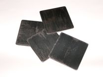 Industrial Steel Coasters; Distressed Metal Beverage Coaster Sets 1 small