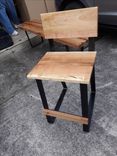 Solid Cherry And Steel Bar Stool 4 small