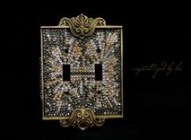 Custom Design Crystallized Wall Light Switch Plates Home Decor European Crystals Bedazzled 3 small