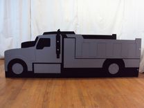 Dump Truck Twin Kids Bed Frame - Handcrafted - Truck Themed Children's Bedroom Furniture 2 small