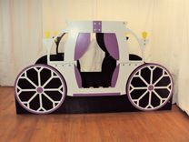 Princess Carriage Twin Kids Bed Frame - Handcrafted - Princess Themed Children's Bedroom Furniture 3 small