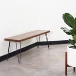 Modern Walnut Hairpin Leg Bench 2 small