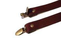 Red Leather Suspenders 6 small