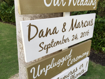 Wedding Welcome Sign. Gold Beach Wedding Decor 3 small