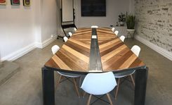 45 Degree Chevron Industrial Conference Table 3 small