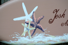 Sea Star Guestbook, Wood Guest Book Surfboard, Beach Wedding Decor 4 small